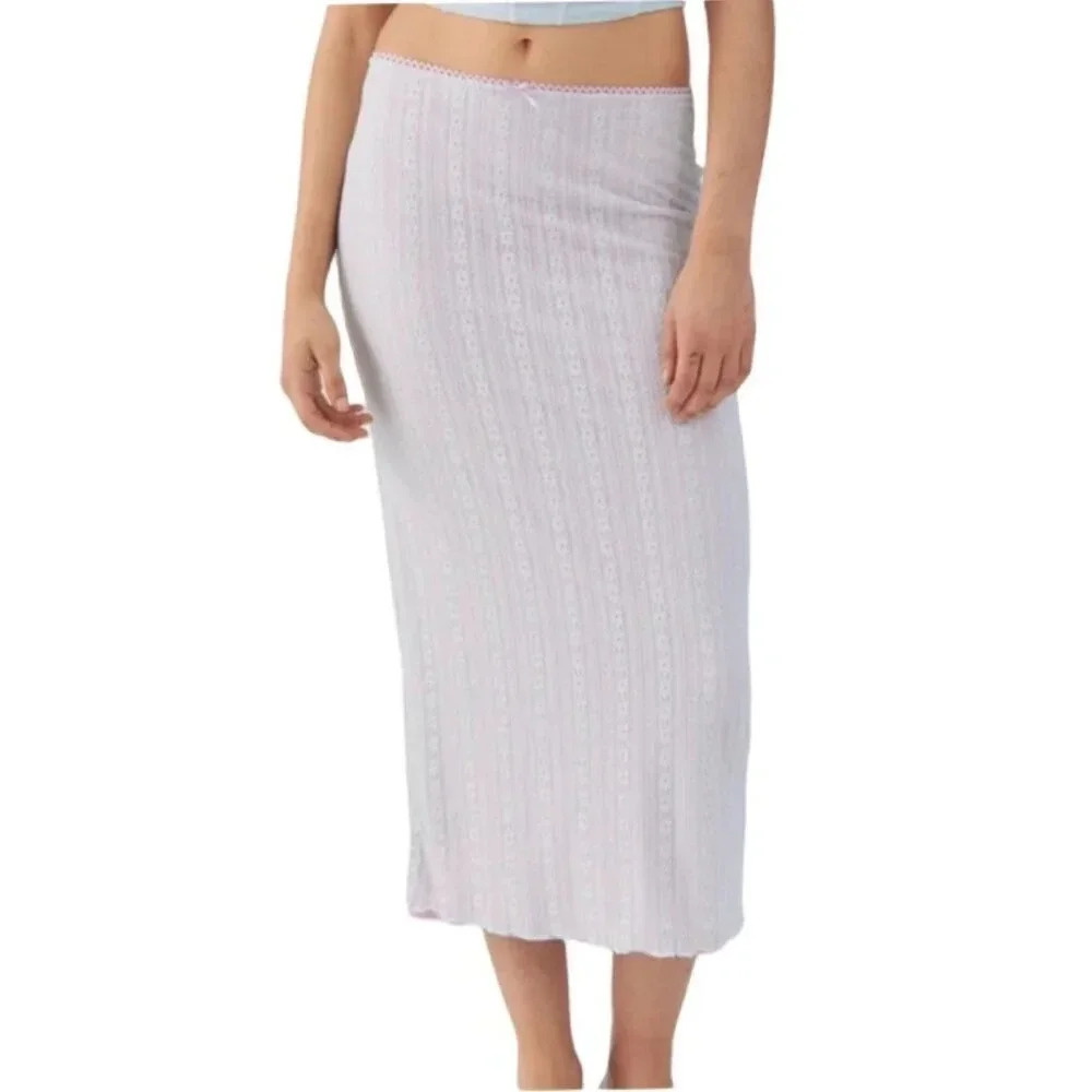 Elegant White Midi Skirt